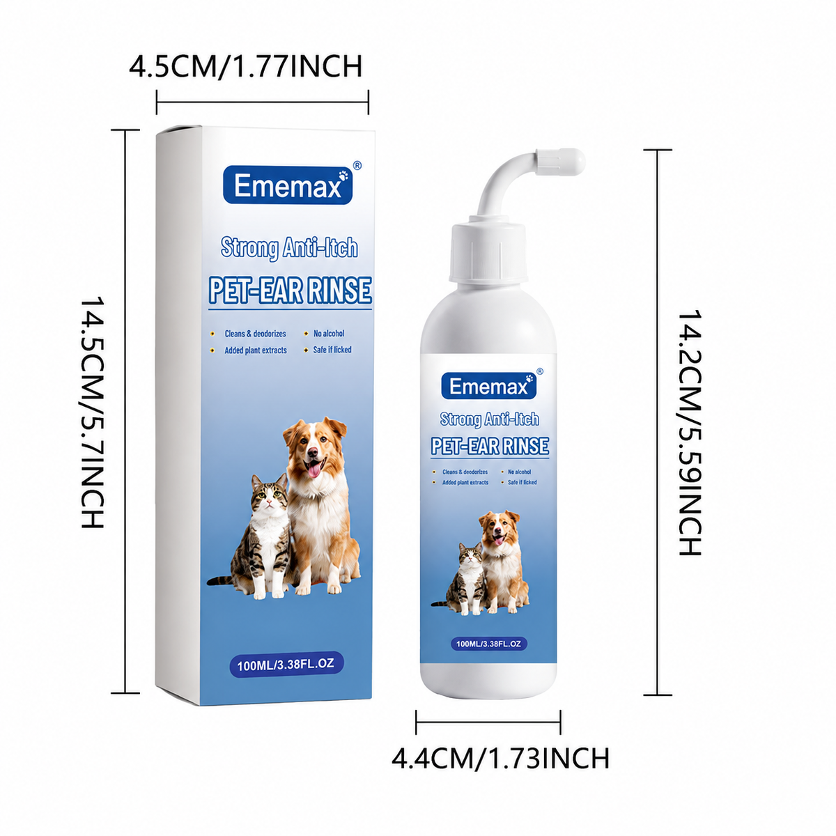 ✨ Advanced Pet Ear Cleaner – Gentle Ear Care Solution for Dogs & Cats