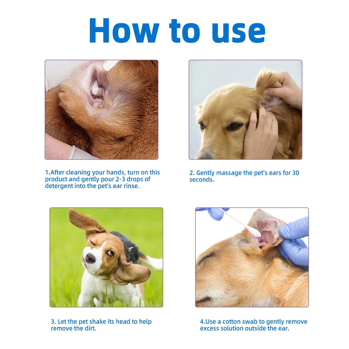 Pet Ear Cleaner for Dogs & Cats | Gentle Ear Cleaning & Care