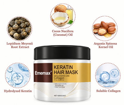 《Ememax》Herbal Collagen Hair Revival Mask💁‍♀️🧴