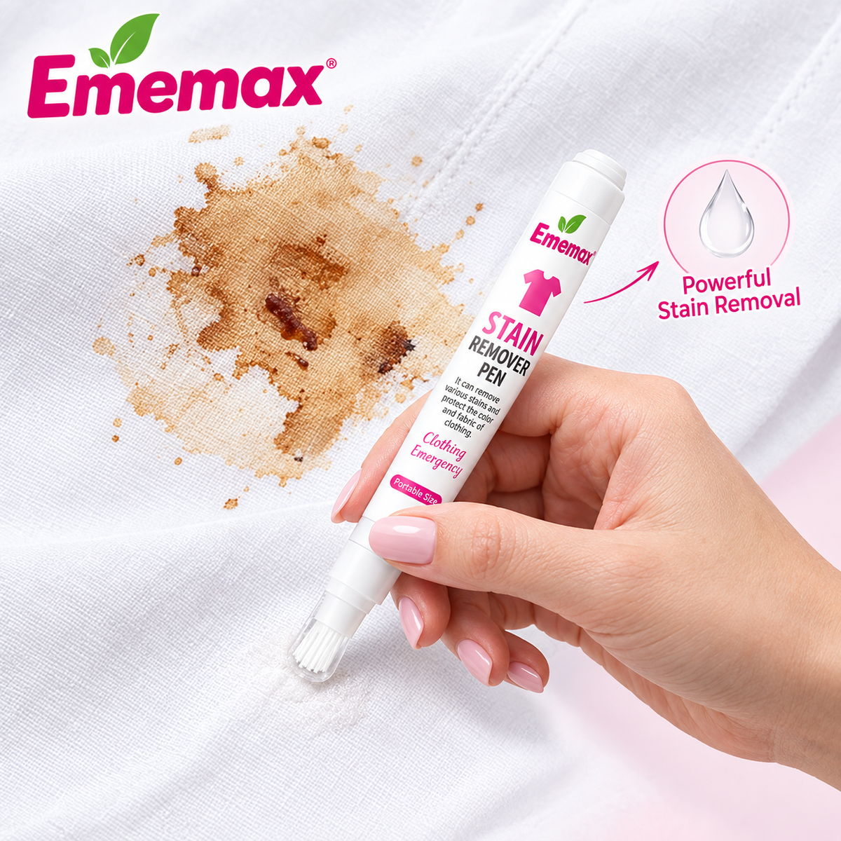 💦Ememax® Stain Remover Pen – Instant Clothing Stain Cleaner for On-the-Go Emergencies
