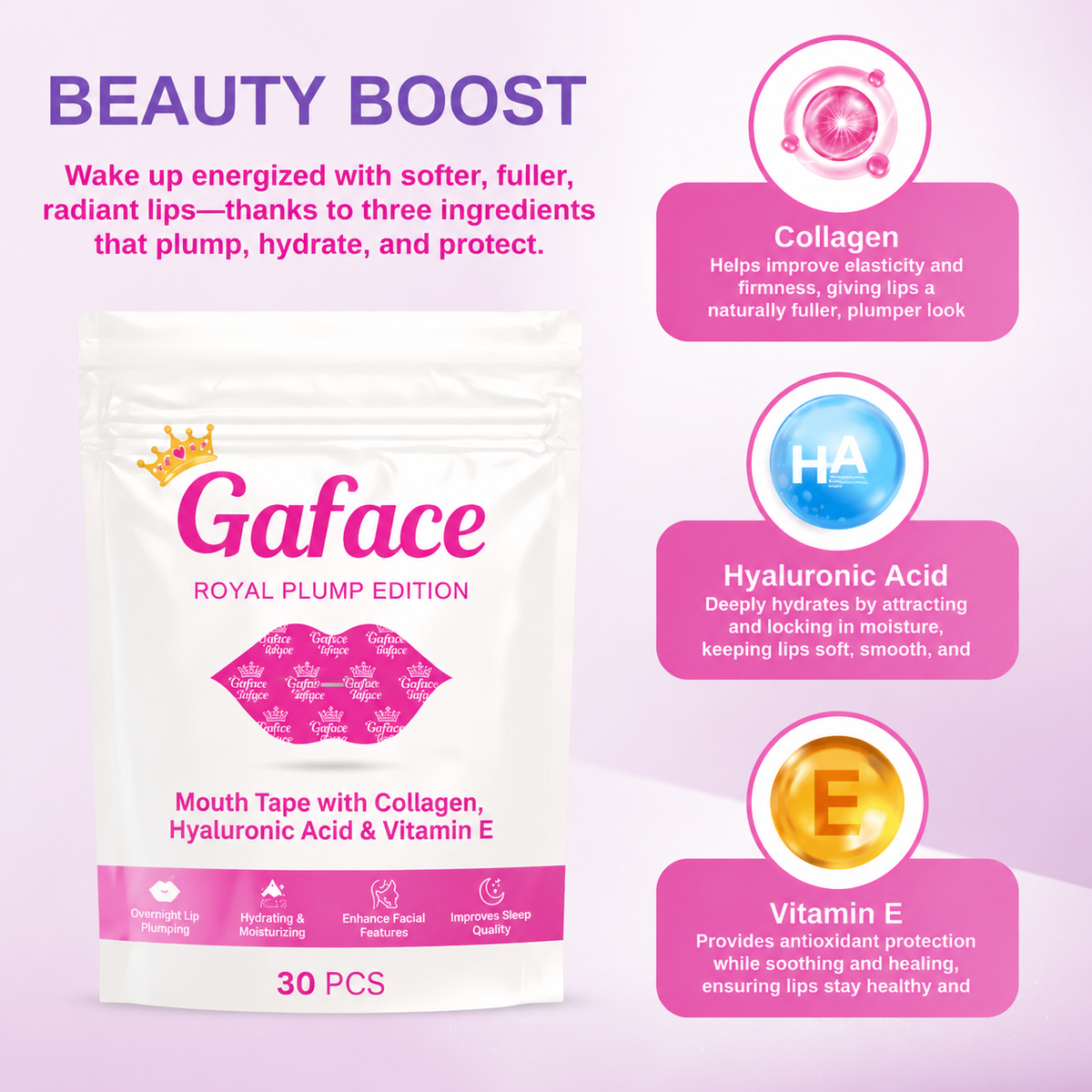 Gaface✨ BUY MORE, GET MORE 👄Hydrating Collagen Mouth Tape